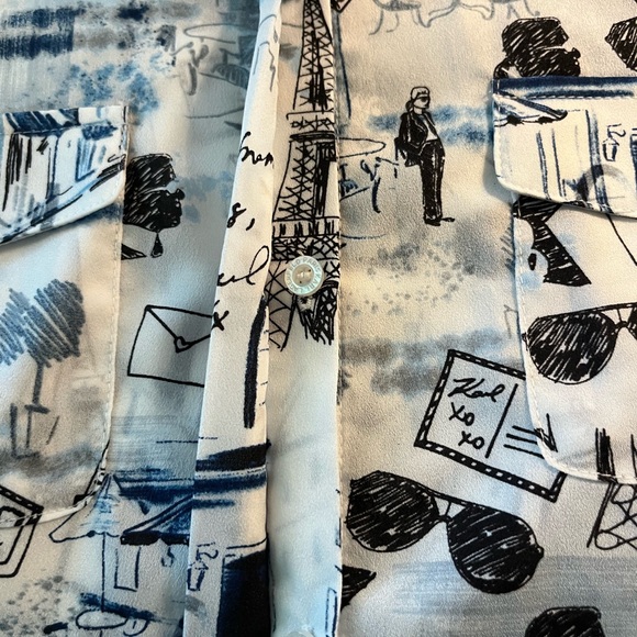 Karl Lagerfeld Paris corp core, business casual, coastal core long sleeve shirt - Picture 8 of 15